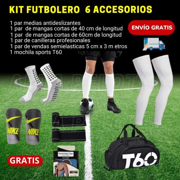Kit futbolero 6 accesorios